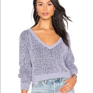 Free People Cropped v-neck Sweater